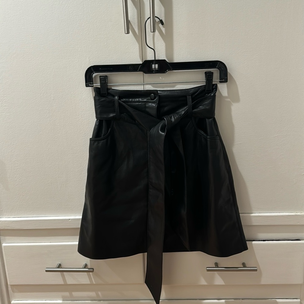 Nanushka Vegan Leather Belted Miniskirt size xs - Picture 6 of 9